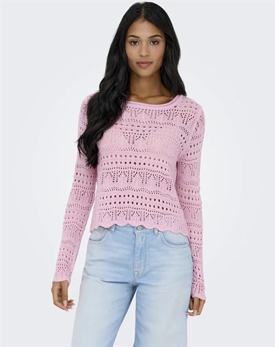 JDY - JDYSun Lay Boatneck Strik - Fragrant Lilac